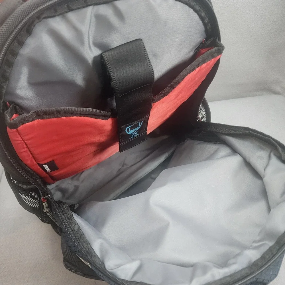 Wenger Black Grey Blue Mesh Padded Backpack Laptop‎ Travel School Bag